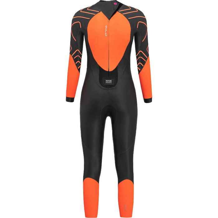 2024 Orca Womens Zeal Hi-Vis Back Zip Open Water Swim Wetsuit NN2Z - Black